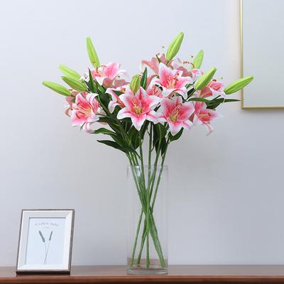 Simulation Lily Hôtel Décoration de Maison Florale Décoration Douce Ornement Accessoires de Photographie Fleurs Artificielles