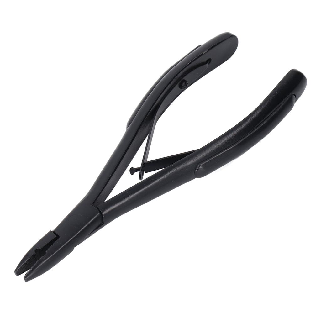 Black Hair Extensions Plier Stainless Steel Hair Extensions Clamp Hair Extensions Gripper for Micro