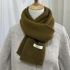 Cold-proof Knitting Wool Scarf Solid Color Winter Warmer Scarf Long Thickened Neckscarf  Winter