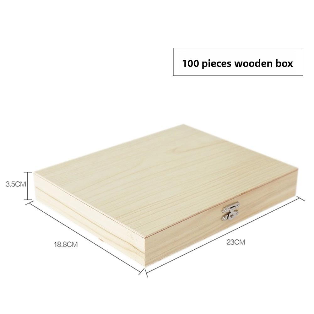 Wooden Specimens Slide Box Metal Buckle 25/50/100pcs Slide Storage Box Case Biology Glass Prepared Microscope Slide Box