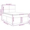 VidaXL Slat Bed Base with Mattress Dark Grey 140x190cm Fabric, Bed, Platform Bed, Panel Bed, Furniture of 3292777
