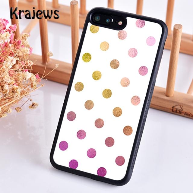 Krajews Cute Polka Dots Spot Pattern Phone Case Cover For iPhone 16 15 SE2020 14 6 7 8 plus 11 12 13 pro max coque Fundas