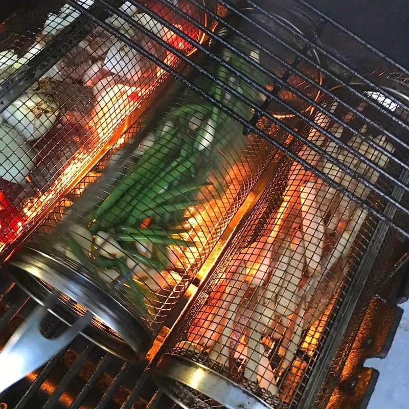 Comoda e Pratica Gabbia per Barbecue a Forma di Cilindro Perfetta per Attività all'Aperto