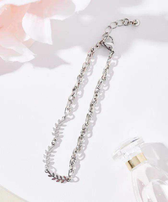 Surgical Leaf Chain Bracelet (PLT-BR-007_SV)