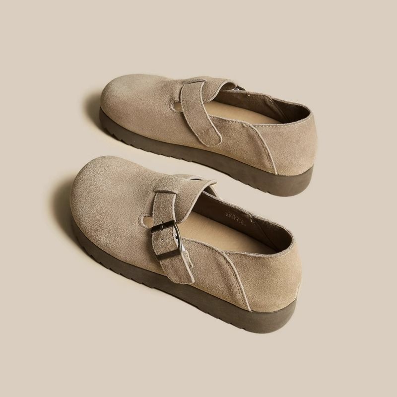 Retro one-pedal all-inclusive platform single shoes fishing Boken shoes early autumn shoes 2025 spring and autumn new Boken shoes women