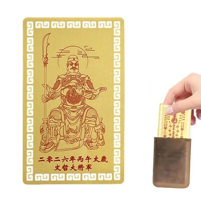 2026 Tai Sui Muska Kartı Feng Shui Dua Altın Kart Kovma Koruma Buda Hediye Muska Güvenli Zenginlik ve Hazine Getir