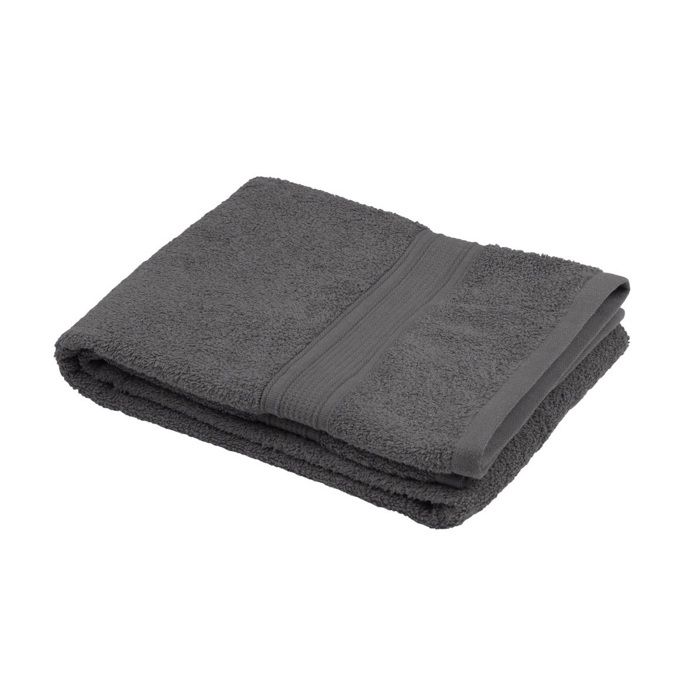 Serviette De Toilette - EDEN - Laguna - 70 X 140 Cm - 100% Coton GOTS - Anthracite