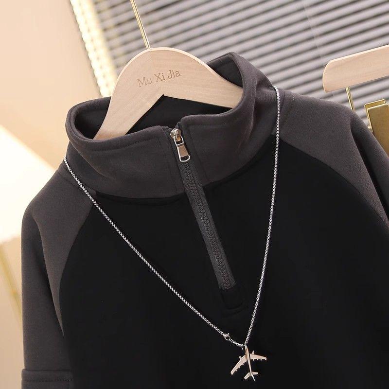 Boys' Autumn 2025 Fashionable Sporty Sweatshirt Set