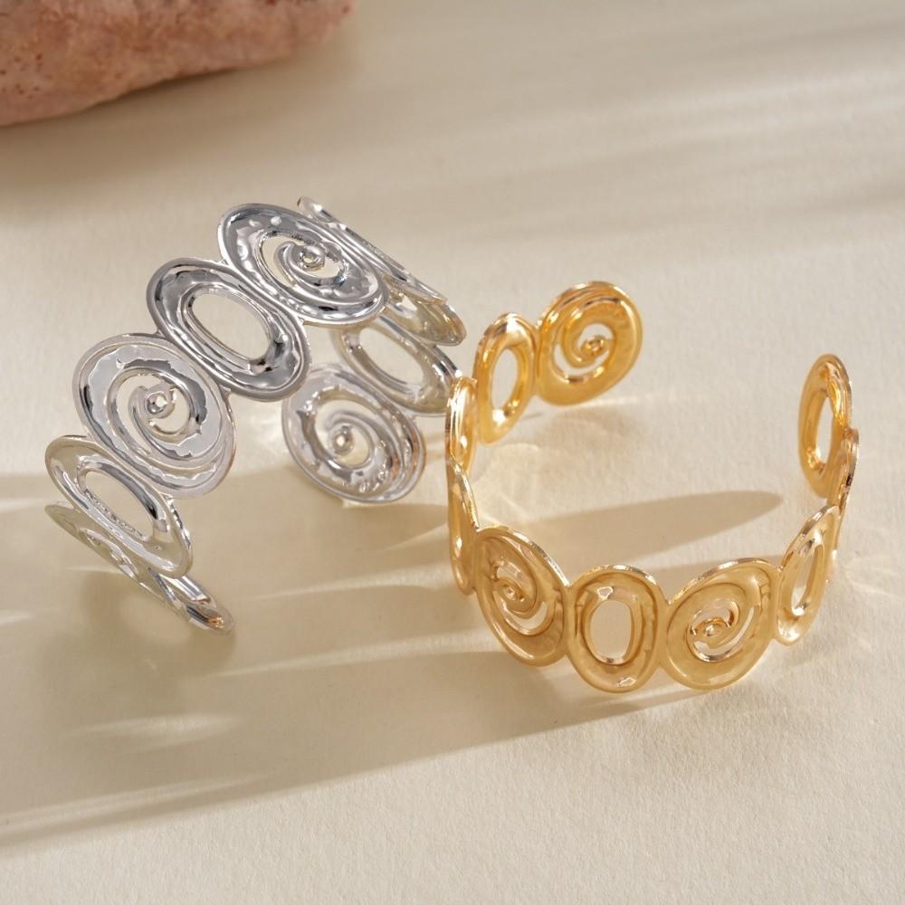 Non-Fading Cuff Bangle Bracelet Opening Opening Bangle Fancy Spiral Arm Bracelet Party