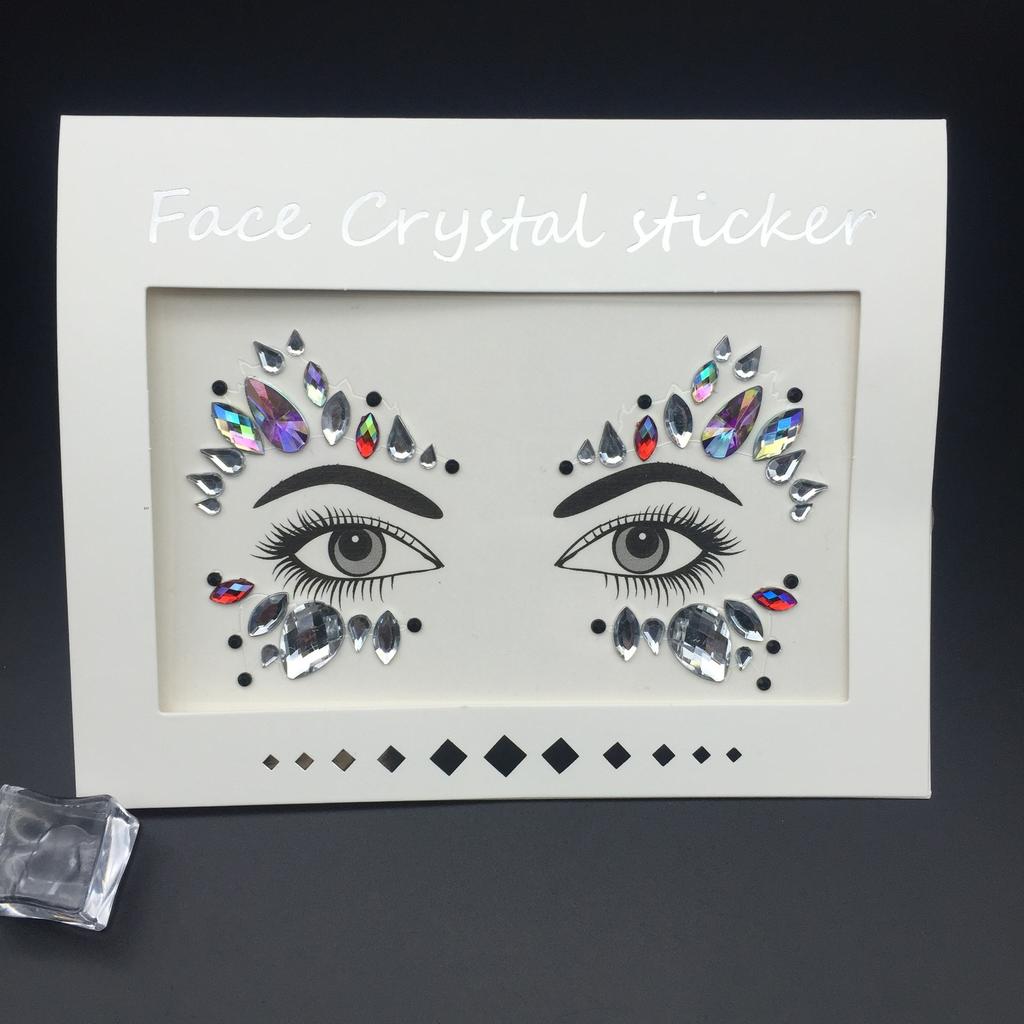 Crystal Tattoo Sticker Glitter Eyeliner Eyebrow Makeup Face Eyes Diamond Temporary Tattoo Rock Rhinestone 3D Eyeliner Stickers