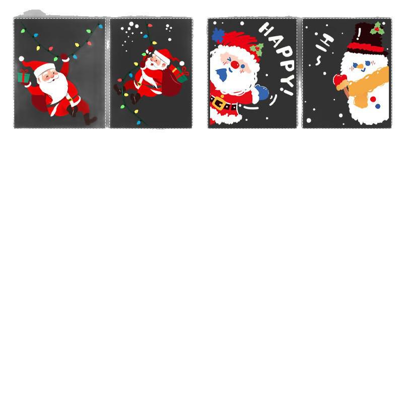 2027 Christmas Glass Stickers: Creative Static Cling Window Decals for Malls, Hotels, Shops, and Doors