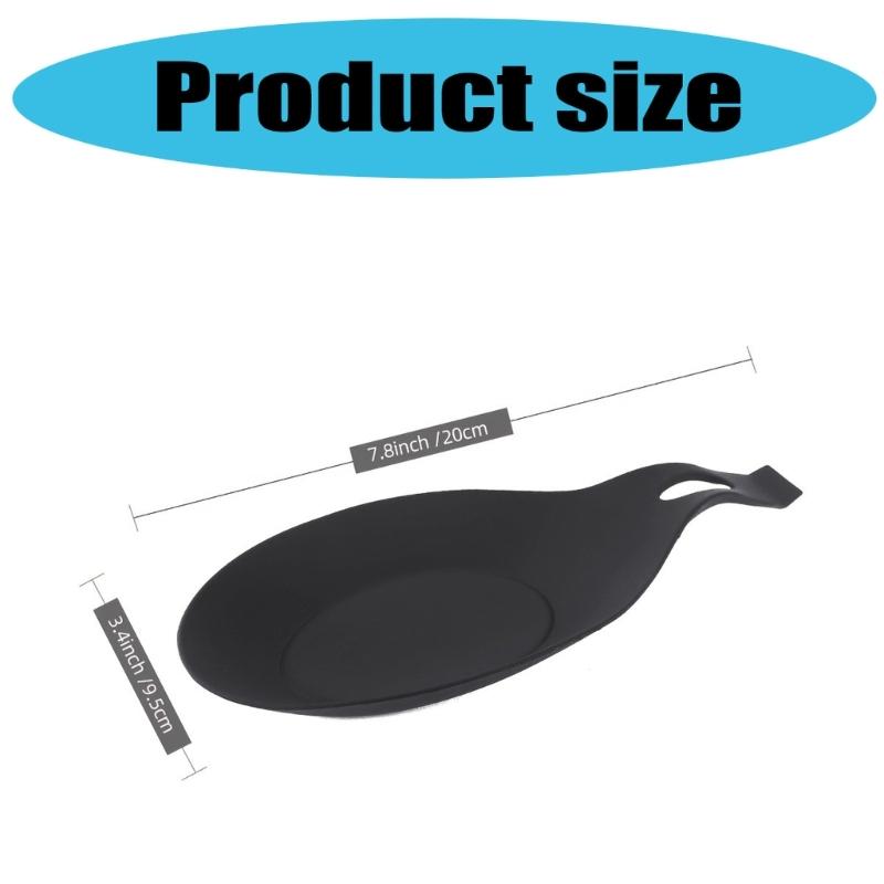 Pack of 5 Multifuntional Spoon Rest Cooking Utensils Holders Utensils Rest TPE Spoon Holders Suitable for Dining Table