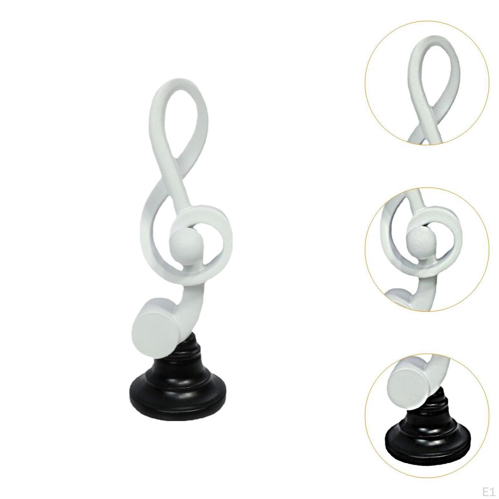 Music Note Statue Decorative Figurine Art Crafts Collectible Table Centerpiece Desktop Ornament for