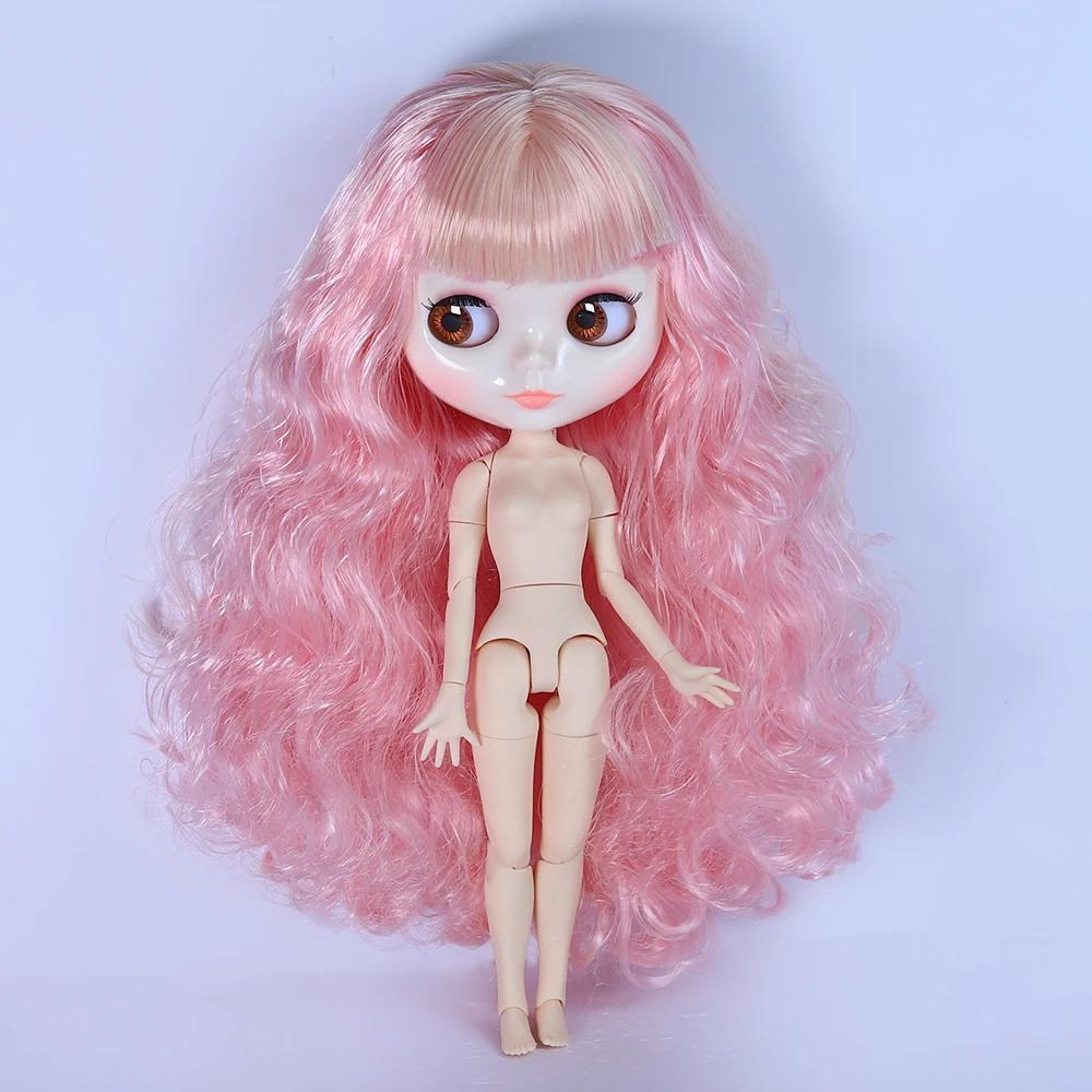ICY DBS Blyth Doll White Skin Colorful Hair Glossy Matte Face Nude Joint Body Girl Toy Gift