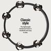 MEINL Percussion Compact Wood Tambourine with Nickel Plated Steel Jingles, 2 Rows, CTA2S-BK