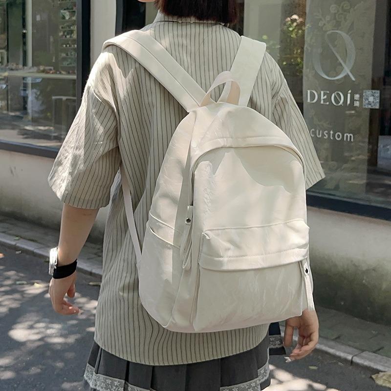 School bag new large-capacity student school bag college style lightweight school bag simple multi-compartment backpack