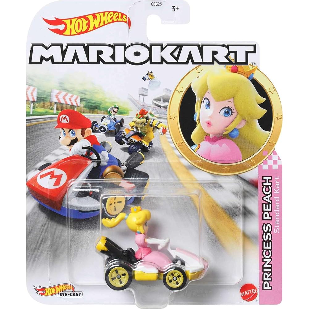 

Hot Wheels Mario Kart Peach Standard Toy Car GBG28