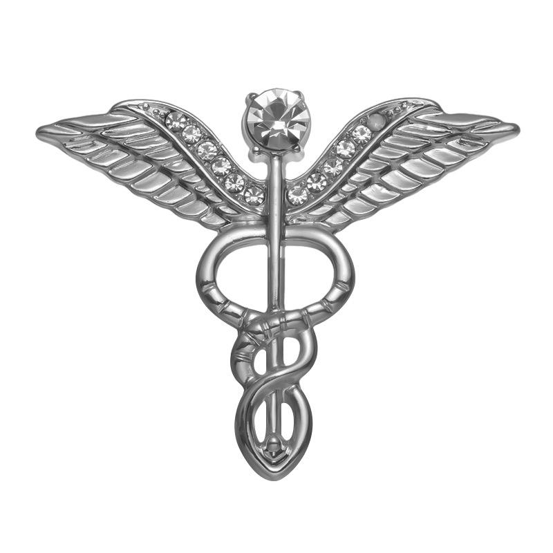 

Alloy Trendy Cartoon Medical Brooch With Stethoscope And Ecg Design For Men And Women XZ9134
