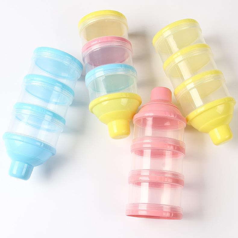 Three-Layer Transparent Portable Milk Powder and Snack Container