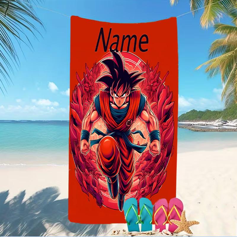 Customizable Personalized Beach Towels Dragon Ball Themed designs.Suitable for the Beach, Yoga, Sports;ideal As Beach Accessories