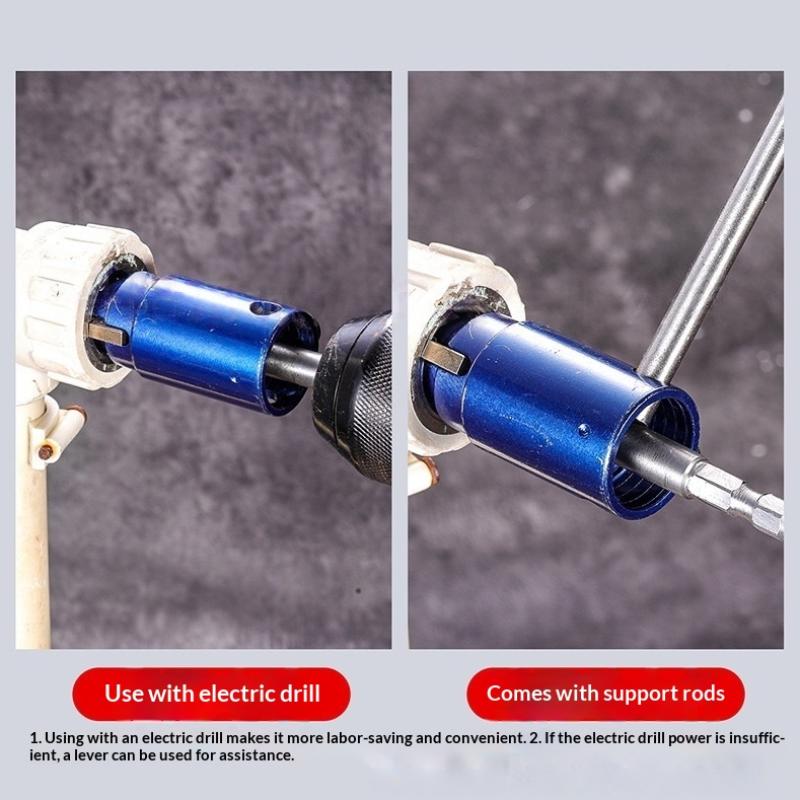 Universal 4/6 Points 1 Inch Broken Pipe Head Screw Extraction Set with Connecting Rod Faucet Angle Valve Wire Extractor Tool