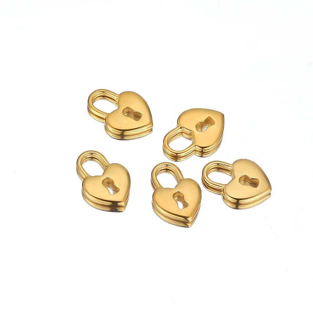 5pcs Stainless Steel Heart Pendants Charms for DIY Jewelry Making Couples Necklace Accessories Findings Earrings Supplies Crafts