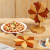 Juego de 5 Manteles Individuales 2025+ con Posavasos de Diseño de Molino de Viento para Mesa de Comedor