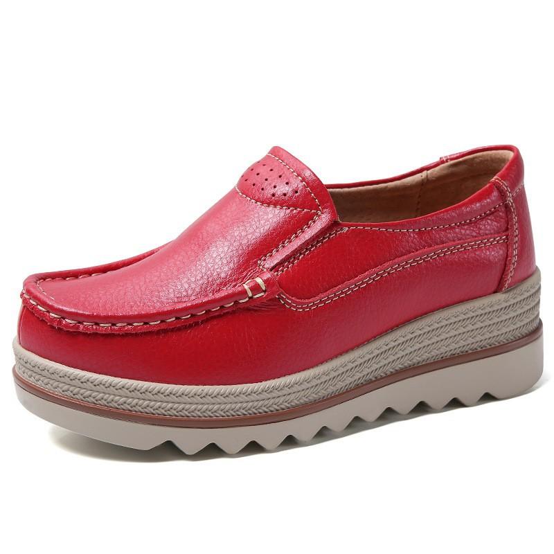 

Autumn and winter student sports shoes outdoor rocking shoes wedge heel single shoes 35