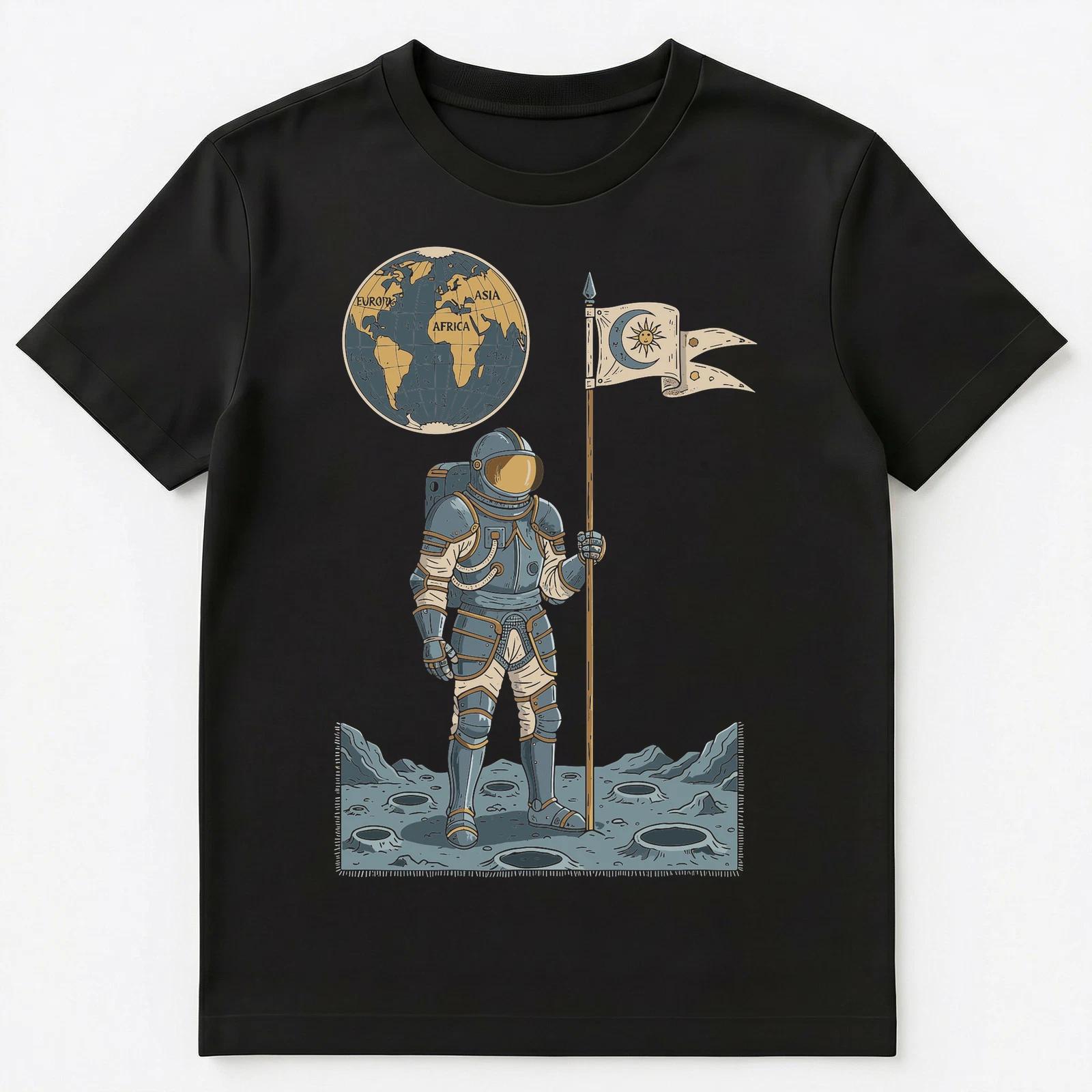 

Astronaut Knight Lunar Flag Planting Space Exploration Unisex T-Shirt XL