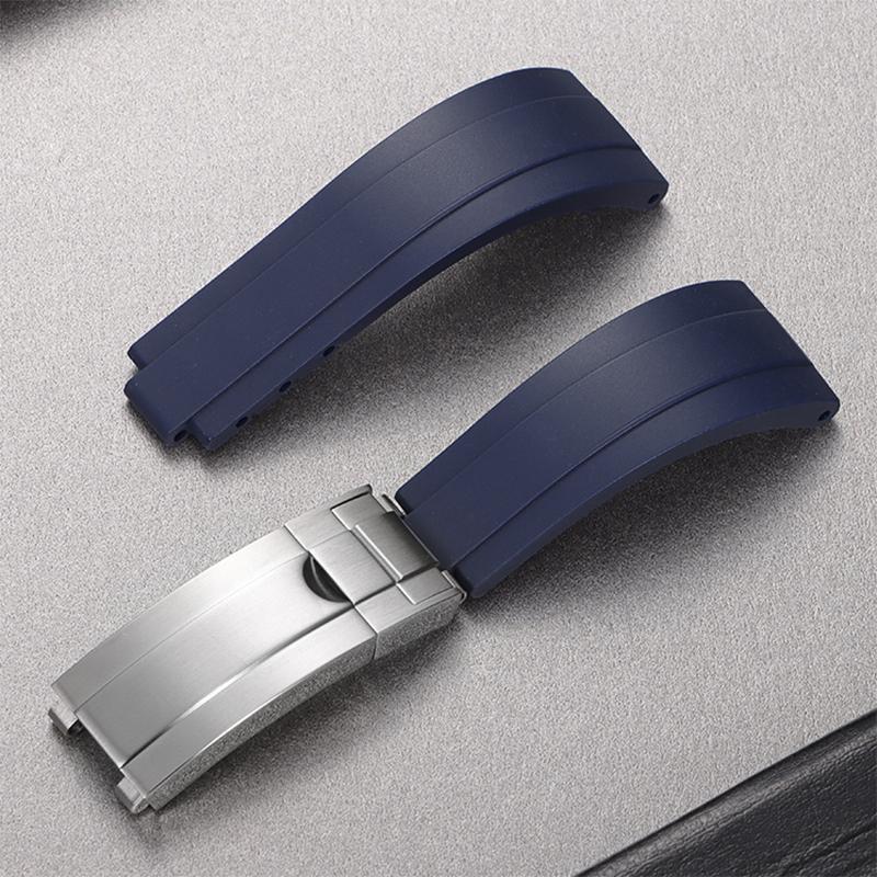 20MM Rubber Watch Band for Rolex DAYTONA Submariner Yacht GMT Explorer Silicone Watch Accessorie Watch Bracelet Strap Chain