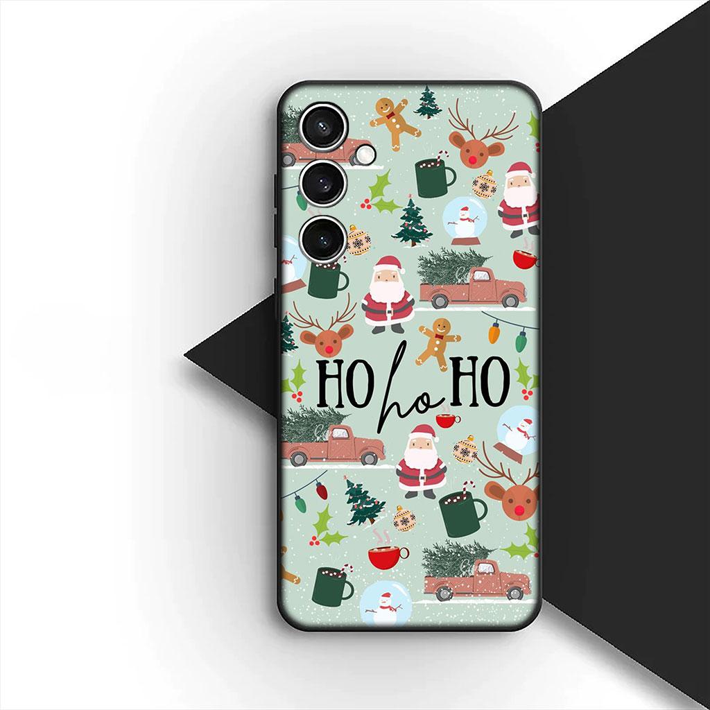 Snow Merry Christmas Tree Deer gift Silicone Phone Cover for Apple iPhone 17 Air 12 13 Pro Max Mini ProMax 7 + 8 Plus Soft Case