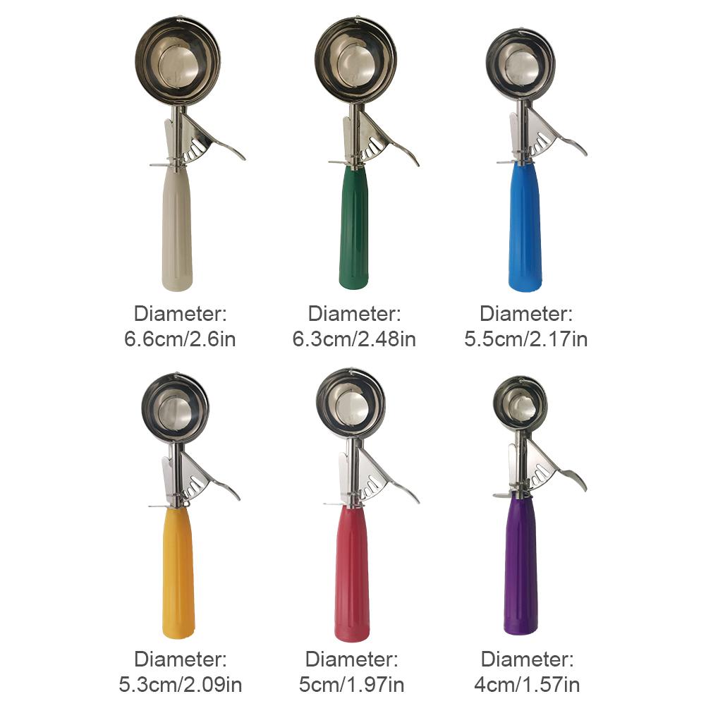 Stainless Steel Ice Cream Ball Scoop Multipropose Ice Cream Digger Rust-proof Ice Cream Spoon for Watermelon Fruits