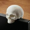 Skull Decoration Snap-On Monitor Clip 3D Printed Miniature Skull Figurine for Computer TV Screen Edge Unique Gothic Style Desktop Ornament Home Office
