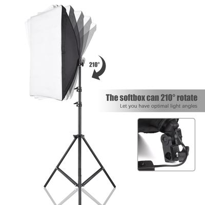 Kit de Softbox para Fotografia de Estúdio com Softbox 50x70cm * 1 + Suporte Tripé de Metal 2M * 1 para Live