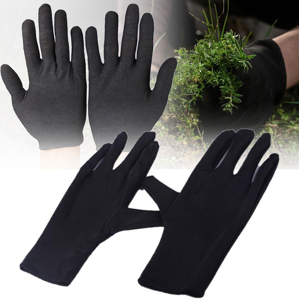 12PCS Thin Thick Working Gloves Black Safety Work Gloves Tool Manner Gloves