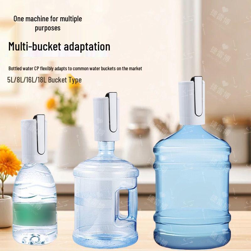 Portable Double Pump Water Dispenser with Folding Bucket