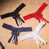 Women's Sexy Crotchless Thongs Lace Hollow Out Underwear For Women Erotic T-back Hot Transparent Panties Female Bow G-string New