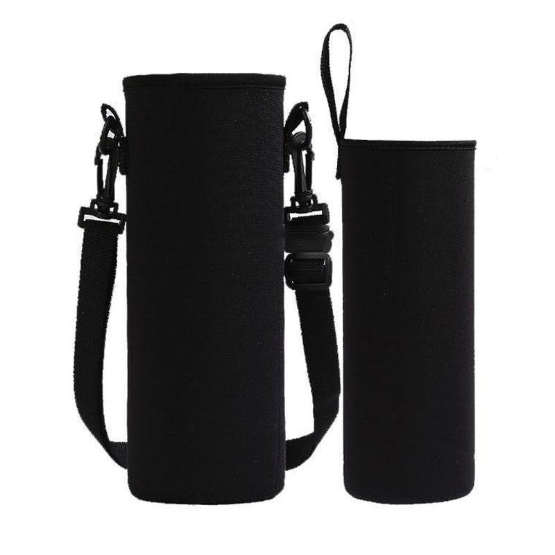 Water Bottle Bag Portable Insulated Neoprene Holder Pouch 750ML/1000ML/1500ML Travel Thermos Cup Cover With Adjustable Strap