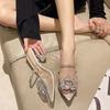 Womens Summer Transparent Water Crystal Sandals With High Heels For Fashionable Outings
