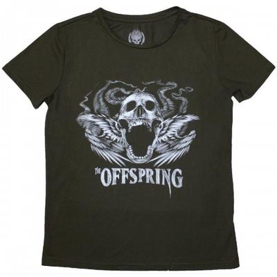 The Offspring Womens/Ladies Feathered Winged Skull T-Shirt
