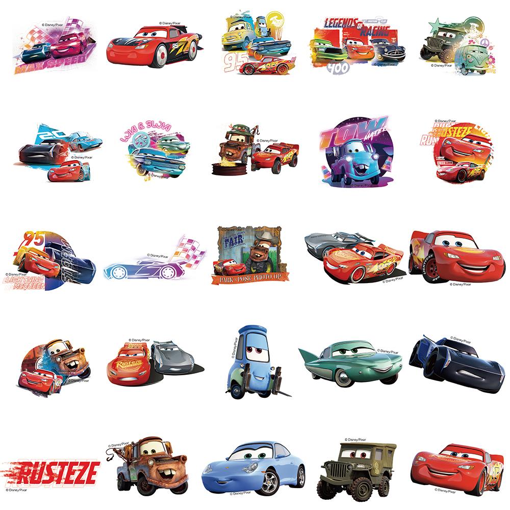 10/30/50pcs  Funny Anime Cars Stickers Cool Lightning McQueen Cartoon Decals Stationery Phone Luggage Sticker Decoration