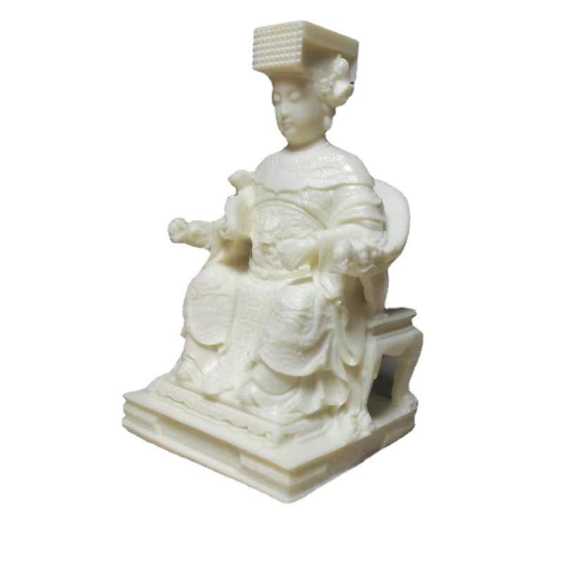 Ivory fruit wood carving Mazu Tianhou Sea God goddess Baoping Automobile Decoration Wooden crafts Gift