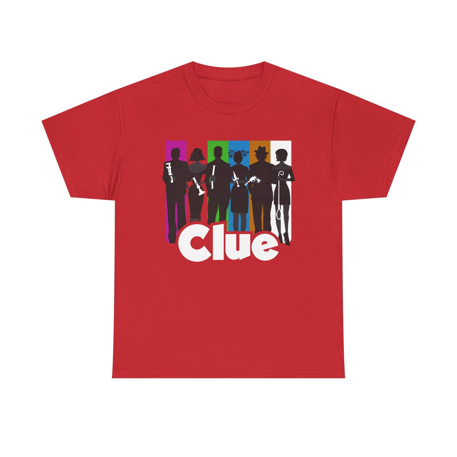 Clue Movie Comedy Mystery Blue Red Tee T-Shirt Size S to 5XL L