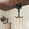 Suction Cup Hooks with Base Under Cabinet Hanging Organizer for Utensils, Scissors, Towels, No Drilling Rack for Spoons,Spatulas