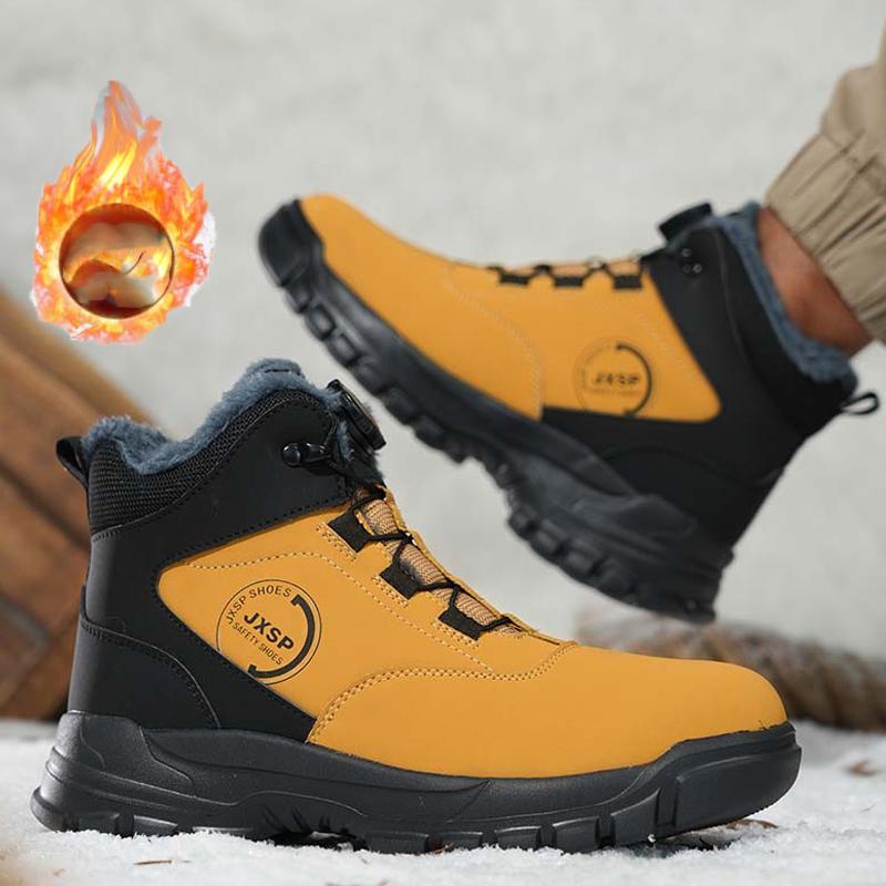 New Rotating Button Work Boots Men Puncture-Proof Men Safety Boots Protective Shoes Indestructible Security Steel Toe Shoes