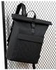 Men's Large Capacity Roll Top Backpack: Trendy Commuter, Travel, and Business Bag