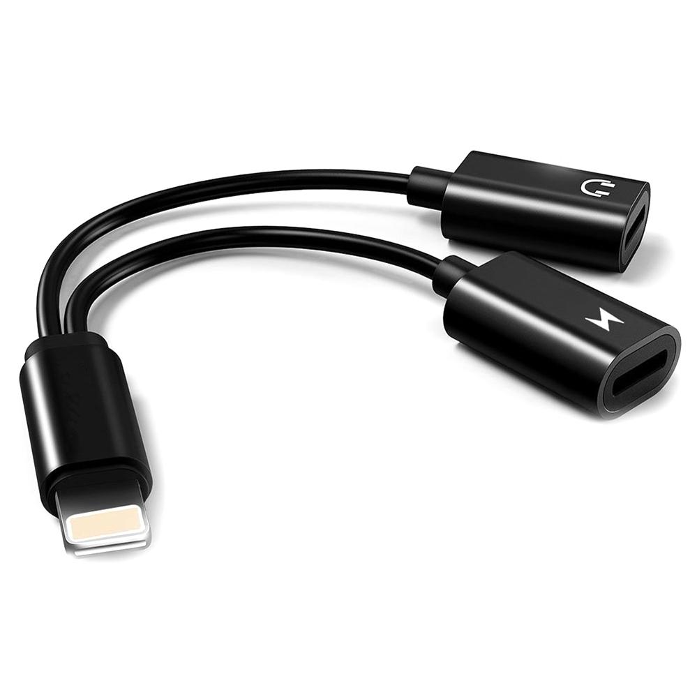 Lightning 8Pin To Dual Lightning 8Pin Adapter Cable Support Charge Audio Call Volume Control