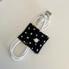 Cute Star Cable Organizer Clip Y2k Style Handmade Fabric Headphone Cable Storage Portable Multifunctional Charging Cable Storage