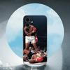 M-Mike T-Tyson Boxer Samsung Galaxy S24 S23 Ultra S22 S21 Plus S20 Schwarze Weiche Silikon Schutzhülle