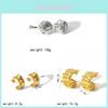 Minimalist Steel Earrings For Women With Geometric Folded Design Perfect For Summer Fashion